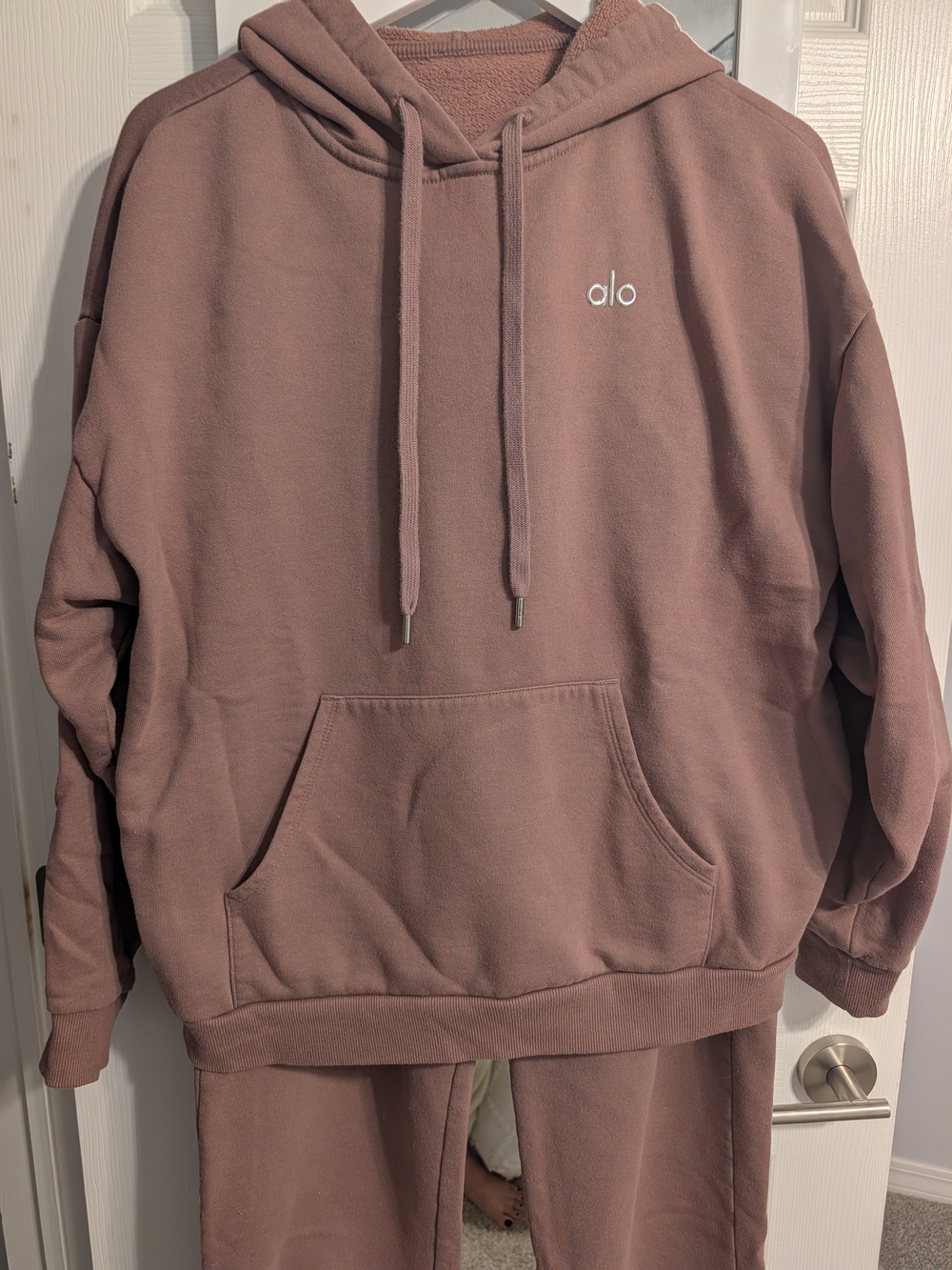 Alo Hoodie And Sweatpants - Dusty Mauve